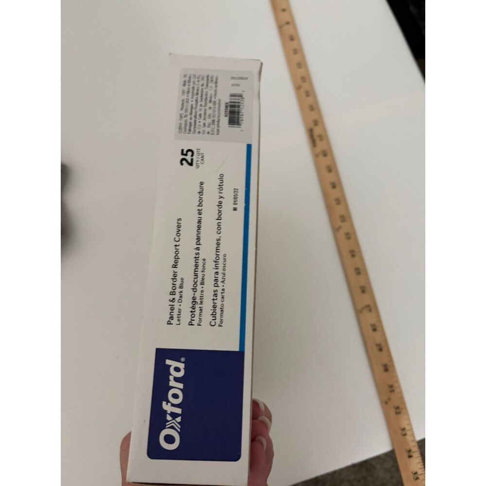 Oxford 25 blue Panel and Border Report Covers- case